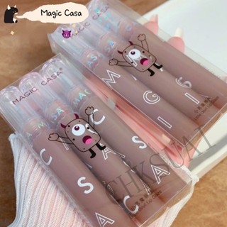 Magic Casa ลิปกลอส เนื้อแมตต์กํามะหยี่ 3 ชิ้น/ชุด