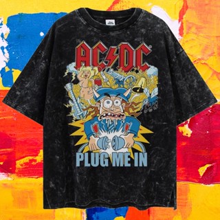 เสื้อยืดคอกลมLasthope เสื้อยืดพรีเมี่ยม โอเวอร์ไซซ์ ACDC เสื้อยืด ACDC เสื้อยืดซักรีด เสื้อยืดดิสโตร เสื้อยืด ACDC เสื้อ