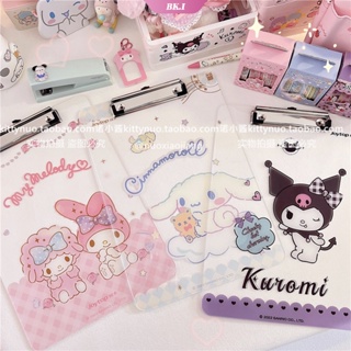 แผ่นบอร์ดอะคริลิค ลายการ์ตูนอนิเมะ Sanrioed My Melody Cinnamoroll Kuromi ขนาด A4 น่ารัก เสริมการเรียนรู้เด็กนักเรียน