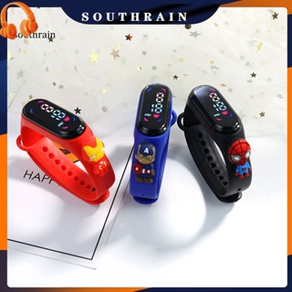 Southrain M7 นาฬิกาข้อมือดิจิทัล LED เรืองแสง กันน้ํา ลายการ์ตูนอนิเมะ สําหรับเด็กนักเรียน