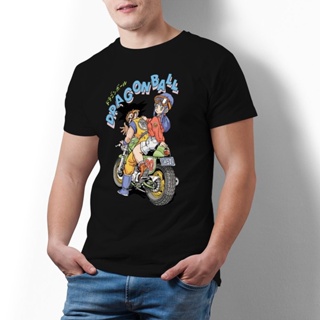 เสื้อยืดสีขาวผู้หญิง Camiseta de algodón con estampado de Bola de Dragón para hombre, camisa de gran tamaño de Anime de