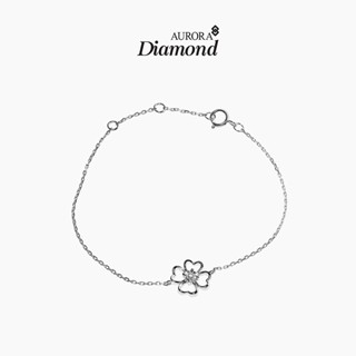 Aurora Diamond สร้อยข้อมือเพชรใบโคลเวอร์ Minimal Collection (Preorder 15 วัน)