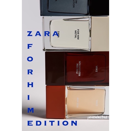 Zara for Him edition ; For Him Red Blue Metal Green Black น้ำหอมซาร่าผู้ชาย authentic products from Zara Thailand
