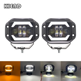 5&amp;#39;&amp;#39; Flush Mount LED Work Light W/ Angel Eyes Hi/Low Beam Off Road Spotlight 12V 24V For Truck ATV UTV Boat 4x4 D