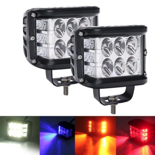 4 Inch LED Work Light Bar Cube Side Shooter Pod White &amp;amp; Amber Strobe Lamp SUV Truck LED Light Offroad Car Accessorie