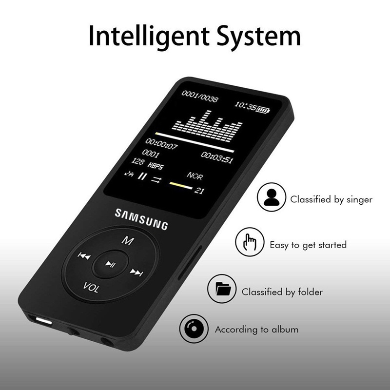 Samsung Walkman เครื่องเล่น MP4 วิทยุ FM MP3 หน้าจอ LCD แบบพกพา