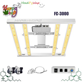 [ส่งฟรี] ไฟปลูกต้นไม้ Mars Hydro FC 3000 Full Spectrum Samsung LM301B Osram Meanwell Driver LED Grow Light 3x3ft 300W