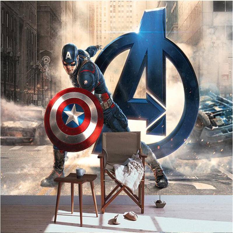 ที่กําหนดเองอเมริกาอะนิเมะเด็ก & 39; s Room Wall กระดาษผนัง 3D ห้องนั่งเล่นห้องนอน Boy Room Decor ภา