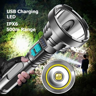 【meters_bonwe】LED Torch Light ไฟฉายแรงสูง ส่องไกล 500 เมตร High Power 3 Modes Adjustable Aluminium Alloy