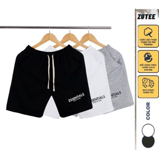 Essentials กางเกงขาสั้น ผ้าฝ้าย ห้าส่วน สไตล์ Unisex