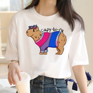 Capybara เสื้อยืด พิมพ์ลายอนิเมะ สไตล์วินเทจ สําหรับผู้ชาย 2022