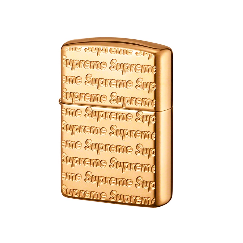 Supreme Repeat Engraved Zippo (GOLD)
