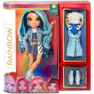 Rainbow High Rainbow Surprise Skyler Bradshaw - Blue Clothes Fashion Doll ชุดเสื้อผ้าตุ๊กตาเซอร์ไพรส์ Skyler Bradshaw สีรุ้ง สีฟ้า