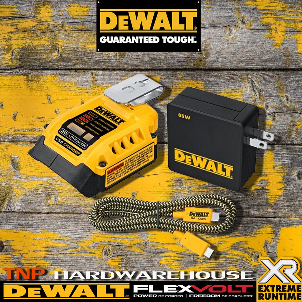 DEWALT DCB094K DCB094 อุปกรณ์ต่อ USB (USB Adaptor) รุ่น DCB094K สำหรับ 18V/20V/60V รับประกันศูนย์ไทย