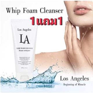 ✨💕1 แถม 1✨💕โฟมล้างหน้าวิปโฟม คลีนเซอร์ ลา ลอสแอนเจลิส Whip Foam Cleanser LA Los Angeles  80 ML แบรนด์จาก U.S.A.