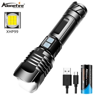 Alonefire X21 XHP99 ไฟฉาย Led ซูมได้ มีประสิทธิภาพ ชาร์จ Usb กันน้ํา สําหรับตั้งแคมป์กลางแจ้ง