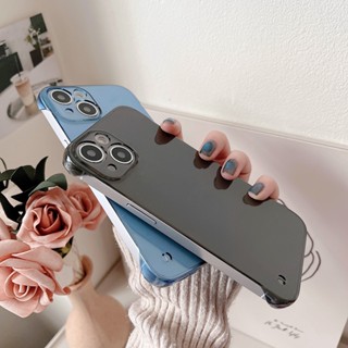 เคสโทรศัพท์มือถือแบบแข็ง ใส ไร้กรอบ สําหรับ iPhone 14 ProMax 13 12 11 Pro Max 12 Pro X XR XS Max 8 7 Plus