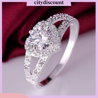 &lt;citydiscount&gt;  รองเท้าส้นสูงประดับคริสตัลรูปหัวใจสําหรับผู้หญิงขนาด 8