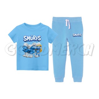 เสื้อยืด ลาย The SMURFS Joggers สําหรับเด็ก