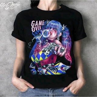 4D-10 เสื้อยืดเรืองแสง ลายหญิงGameover