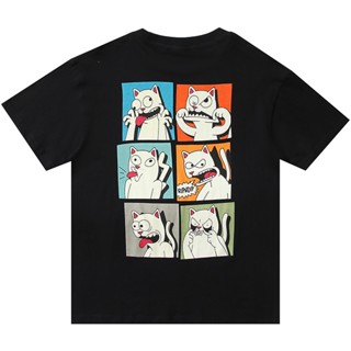 R RIPNDIP เสื้อยืดแขนสั้น พิมพ์ลายการ์ตูนแมว FRUSTRATION Be a Grimace ราคาถูก สําหรับผู้ชาย ผู้หญิง