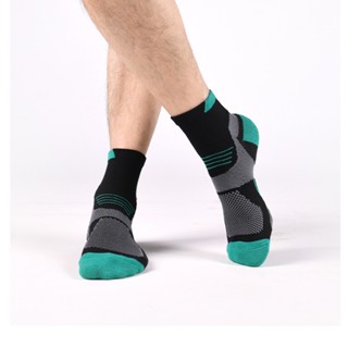 ถุงเท้าวิ่ง โพลีเอสเตอร์/สแปนเด็กซ์ เหมาะสำหรับวิ่ง MEIKAN Best Running Compression Socks (N29)