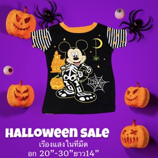 เสื้อยืด มิกกี้เมาส์เรืองแสง ขนาด12m-2Tmickey