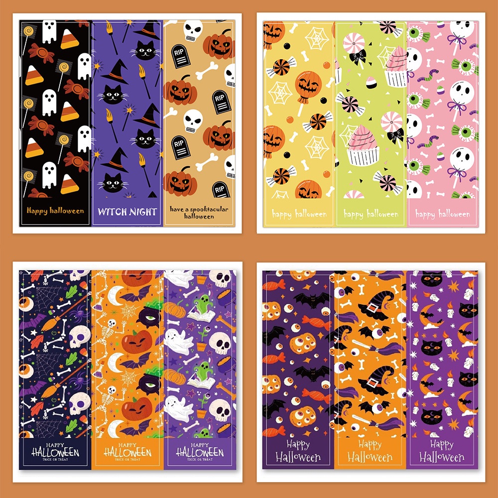 [พร้อมส่ง ] (แพค30|90ดวง) สติ๊กเกอร์วันฮาโลวีน “Witch night & Happy Halloween” ตัวจริงน่ารักมว้ากก