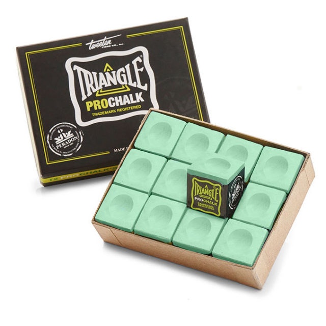 Triangle Pro Chalk ชอล์กฝนหัวคิวไทรแองเกิ้ลโปร สีเขียวอ่อน กล่อง 12 ก้อน Light Green Box 12 pcs.