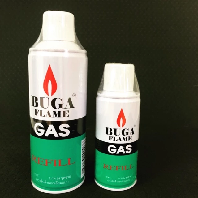 กระป๋องใหญ่ 290 ml เล็ก132 ml BUGAFLAME GAS สำหรับไฟแช็ค