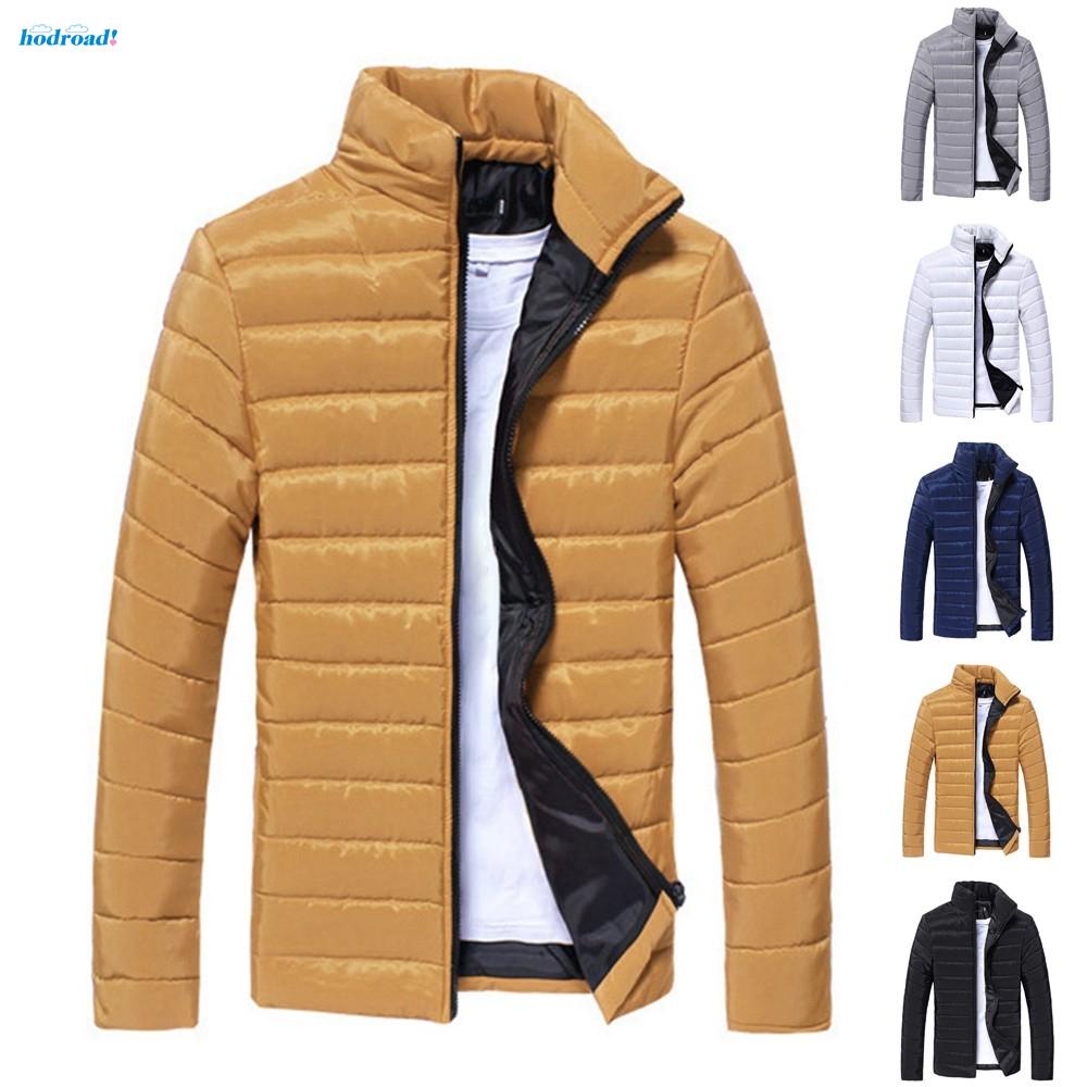【HODRD】Men Winter Warm Down Jacket Puffer Coat Stand Collar Zipper Ultralight Outwear brand new and high quality【Fashion】 #0