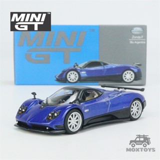 โมเดลรถยนต์ MINI GT 1:64 Pagani Zonda F Blue Argentina LHD Diecast ของเล่นสําหรับเด็ก