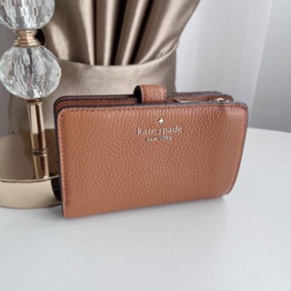 👑ผ่อน0%~แท้100%👑 กระเป๋าสตางค์ ใบสั้น KATE SPADE LEILA MEDIUM COMPACT BIFOLD WALLET WLR00394