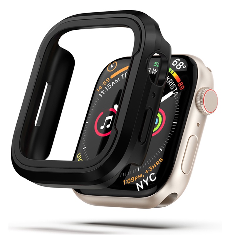 เคสนาฬิกาข้อมือโลหะ ป้องกันเต็มรูปแบบ สําหรับ Apple Watch Case 41 มม. 45 มม. 40 มม. 44 มม. Iwatch Series 7 6 SE 5 4