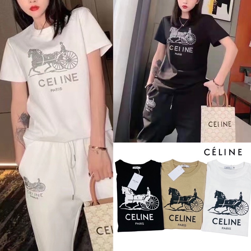 🌟STF_SHOP🌟เสื้อยืด แขนสั้น คอกลม งานCOTTON.100% พิมพ์ลาย แฟชั่น งาน unisex ใส่ได้ทั้งหญิง-ชาย #CLม้า