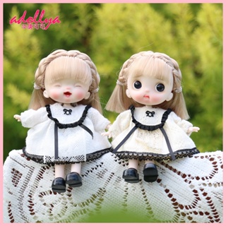 Adollya ตุ๊กตาโลลิต้า 1/12 BJD 14 ซม. พร้อมเสื้อผ้า ข้อต่อขยับได้ 12 ข้อต่อ ขยับได้ 1/12 BJD สําหรับเด็กผู้หญิง