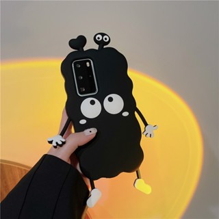 เคสโทรศัพท์ซิลิโคน TPU การ์ตูน 3D คดี Cartoon Coal elf For Huawei Nova 11 10 9 9Pro 8 8Pro 7 7Pro P40 P50 P60 Mate30 Mate40 Mate50 Pro Y9 Prime 2019 Wavy pattern Soft TPU Phone Case Silicone Cover