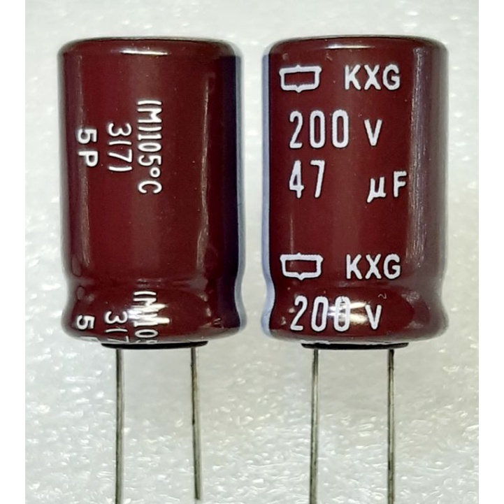 NCC Nippon Chemi-Con  KXG 47uf 200v capacitor ตัวเก็บประจุ คาปาซิเตอร์