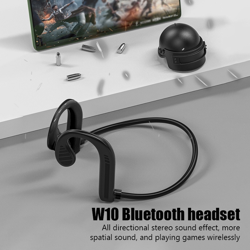 W10 ชุดหูฟังสเตอริโอไร้สาย บลูทูธ 5.2 กันน้ํา กันเหงื่อ สําหรับ Xiaomi iPhone Android