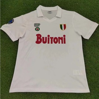 เสื้อกีฬาแขนสั้น ลายทีมชาติฟุตบอล Napoli 87-88 ชุดเหย้า สไตล์วินเทจ คลาสสิก ไซซ์ S-XXL AAA