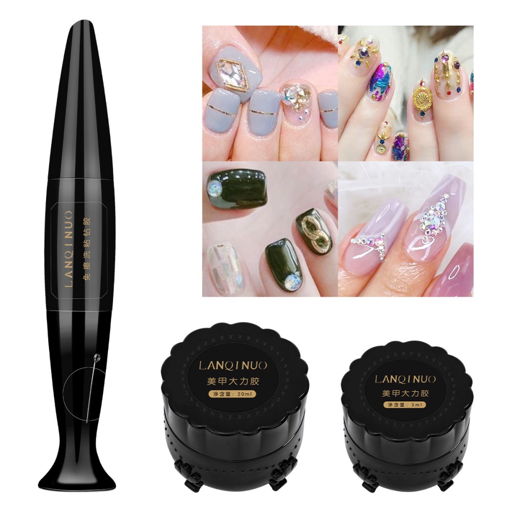 กาวติดเล็บเจล พลอยเทียม แข็งแรง ทนทาน สําหรับตกแต่งเล็บ เล็บเจลเล็บ Rhinestone เครื่องประดับเล็บกาวที่แข็งแกร่งและทนทานเล็บกาวเล็บวางเจล