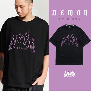 Just Say Bad ® Oversize Long รุ่น Demon ( สกรีนนูน ) สีดำ เสื้อทรงA   M L / OLS