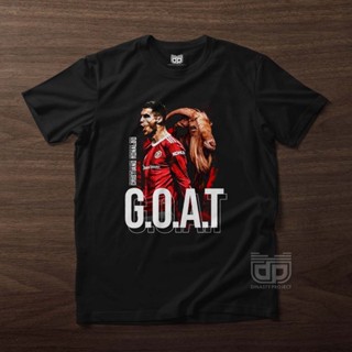 เสื้อยืด พิมพ์ลาย Cristiano Ronaldo GOAT