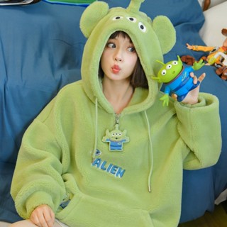 Three-Eyed Alien Toy Story Cute Funny Fleece Shirt Pullover Sweater เสื้อกันหนาว ทอยสตอรี่ เอเลียนสามตา