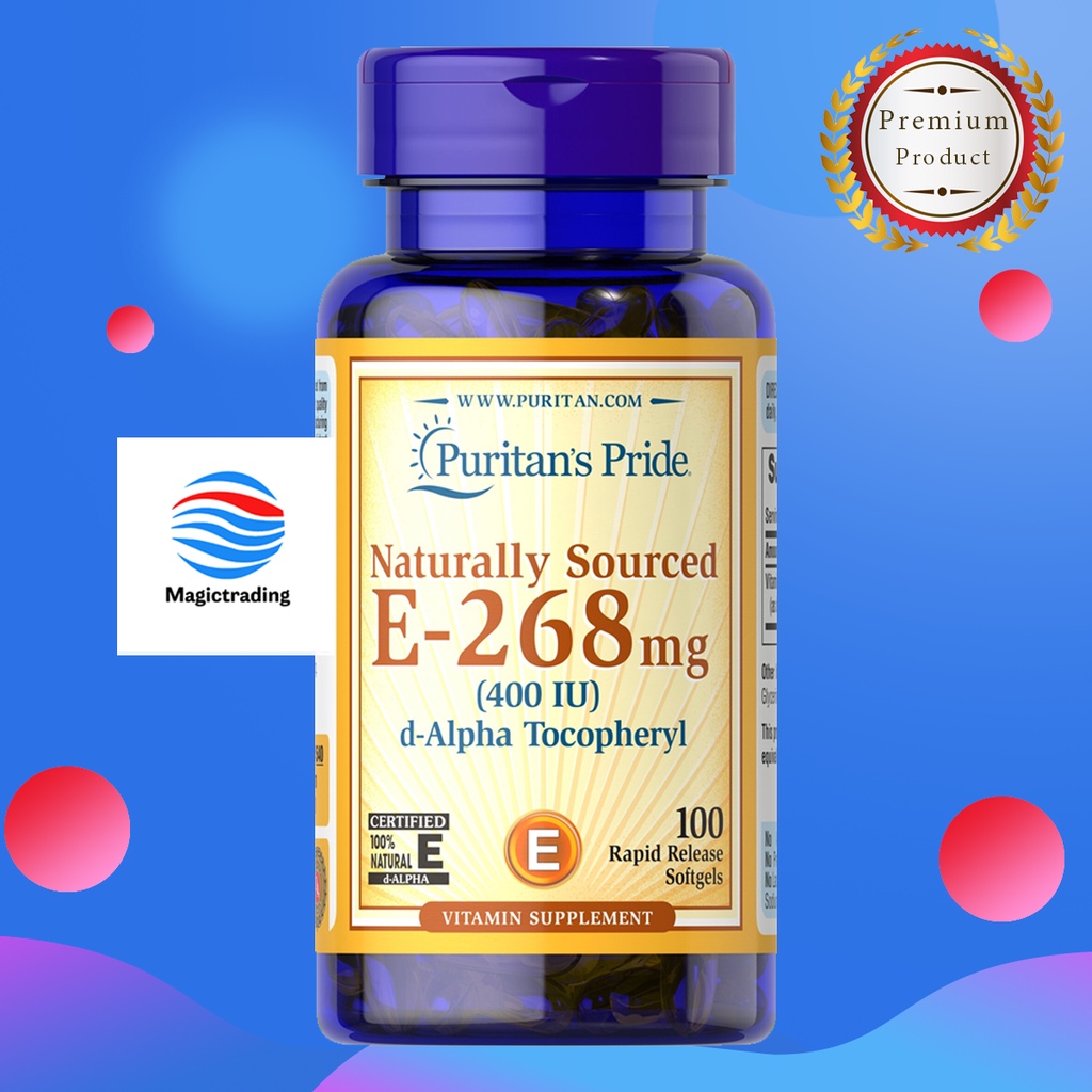 Puritan's Pride Vitamin E-400 IU 100% Natural / 100 Softgels