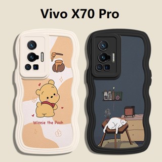 Cat bear Winnie the pooh เคส Vivo X70 Pro X50 Pro Phone case Lens protect Vivo X60 X80 Pro Phone Cover เคสโทรศัพท์ แบบนุ่ม