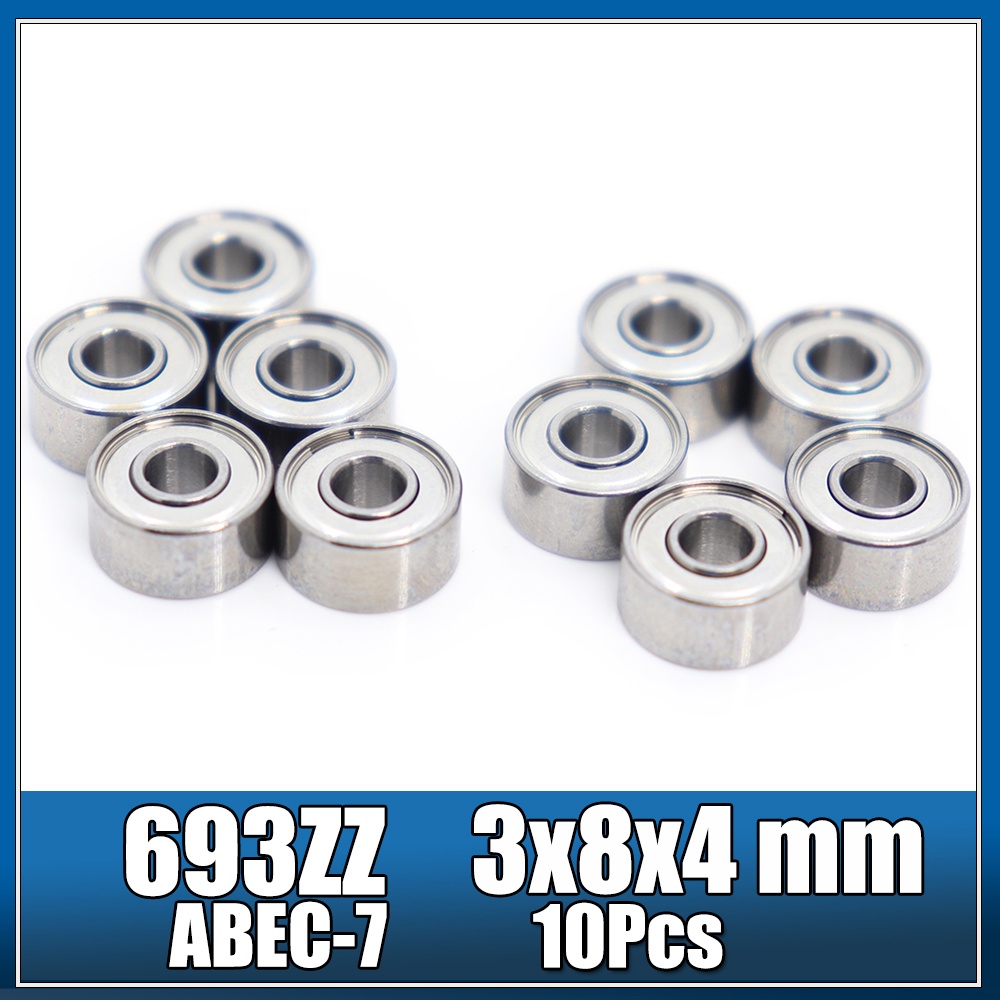 693ZZ Bearing 3*8*4 Mm 10Pcs ABEC-7 Miniature Engine 693 ZZ Ball Bearing 619/3ZZ R-830ZZ EMQ Motors 