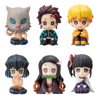 Demon Slayer Osuwari Mascot Trading Figure Set of 6 Kimetsu no Yaiba กาชาปอง Gashapon Gachapon ฟิกเกอร์แท้ ดาบพิฆาตอสูร