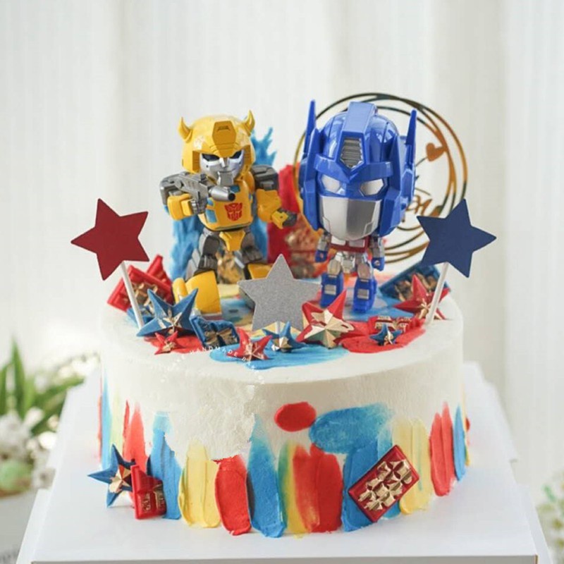 การ์ตูน Superman Transformers เค้กตกแต่งไดโนเสาร์ Superman เค้กตกแต่งวันเกิดการ์ตูน Superman Transfo