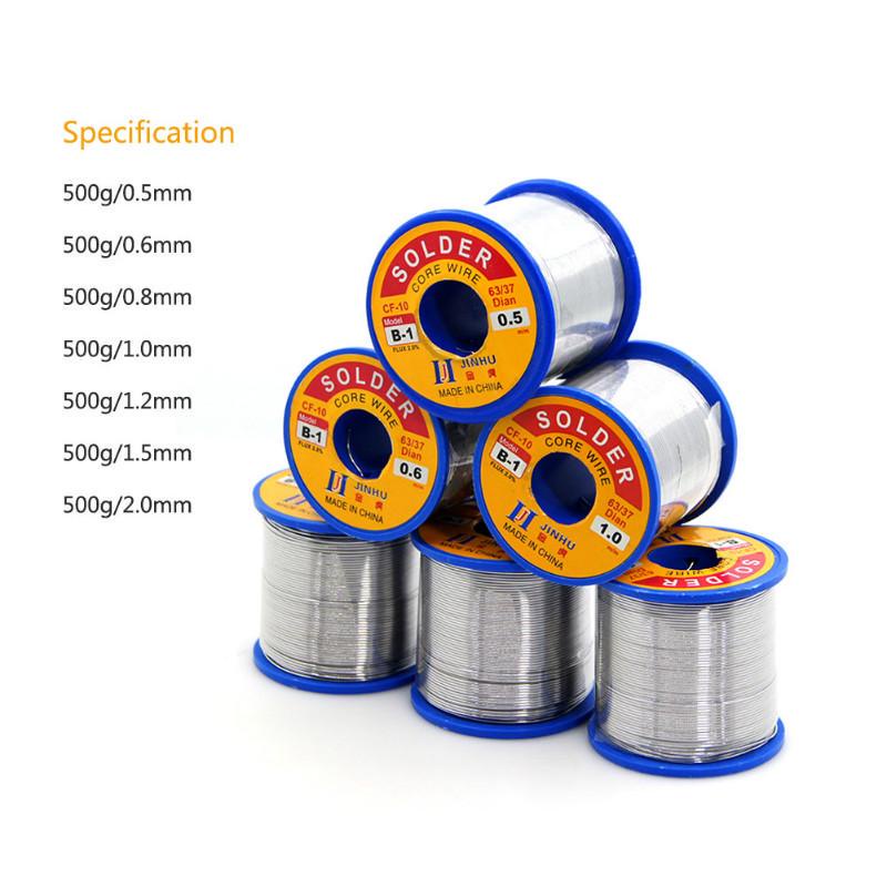 Solder Wire 0.5/0.6/0.8/1.0/1.2/1.5/2.0mm Free Clean Rosin Core Low Melting Point High Brightness So